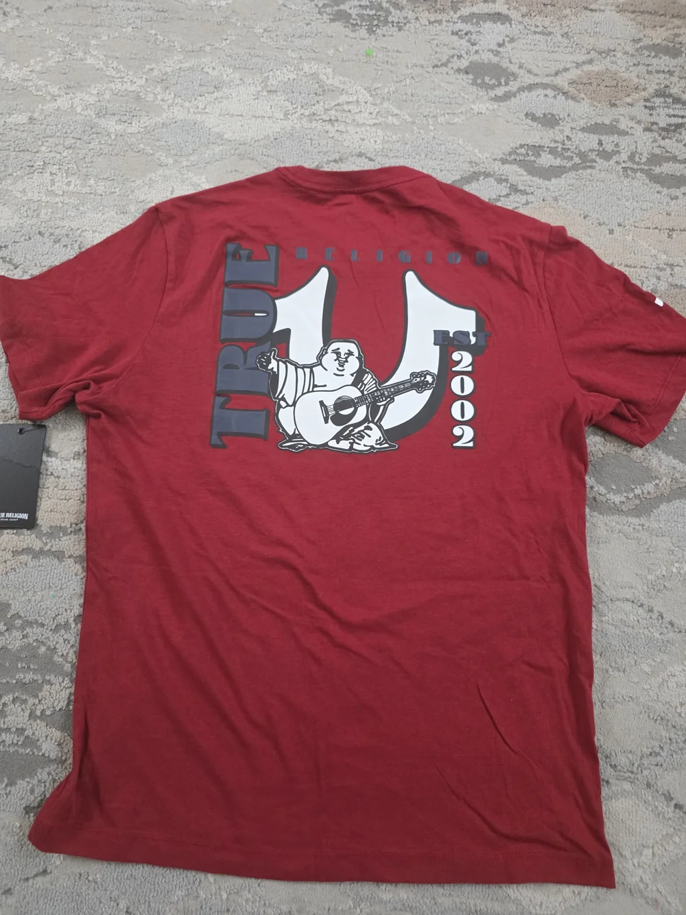 True Religion Red Short Sleeve Graphic Crew Tee